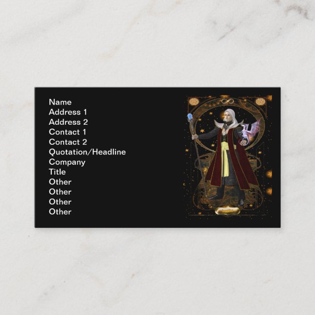 Wizard Card Business Card Visitenkarte (Vorderseite)