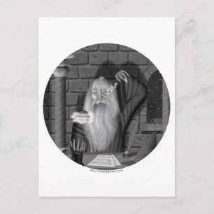 Wizard Casting a Zauber Postkarte