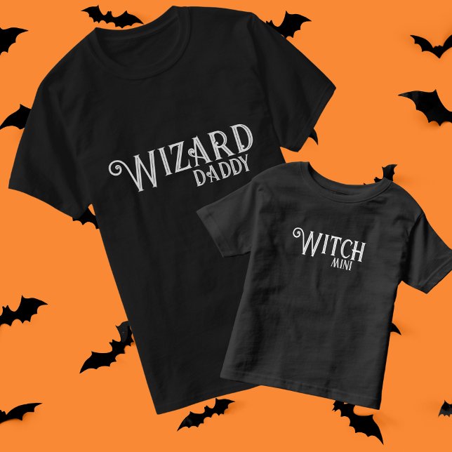 Wizard Daddy Black Halloween Family Matching T-Shirt (Von Creator hochgeladen)