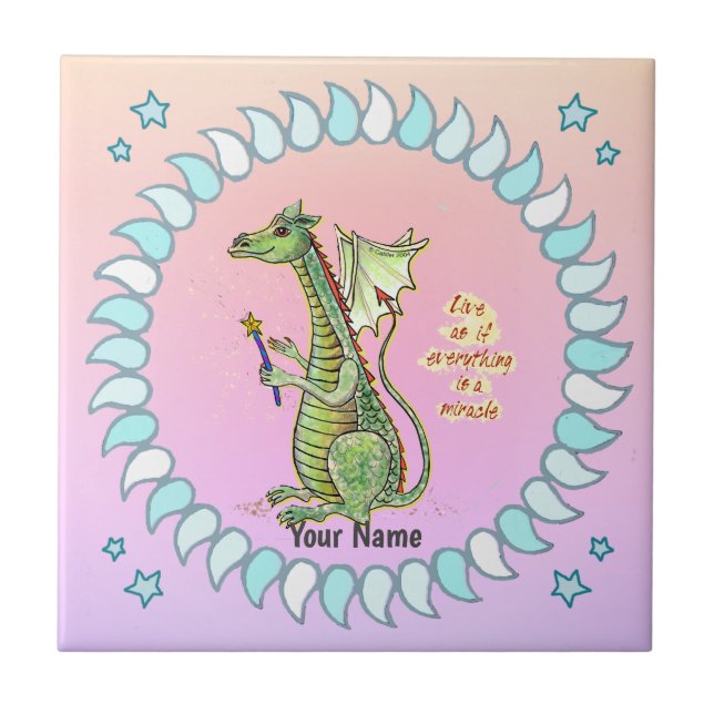 Wizard Dragon Fliese (Vorderseite)