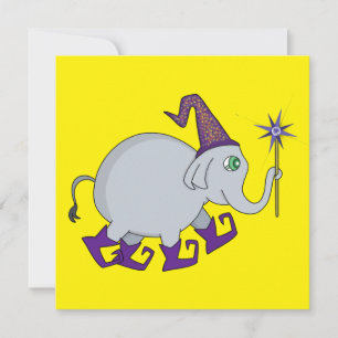 Wizard Elephant Feiertagskarte