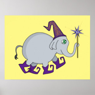 Wizard Elephant Poster