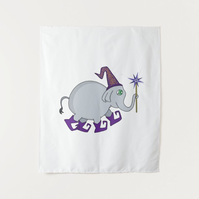 Wizard Elephant Wandteppich (Vorderseite)