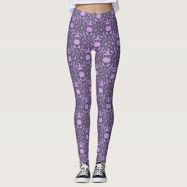 Wizard Forest Pattern Leggings (Vorderseite)