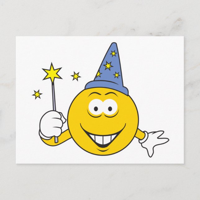 Wizard-Gesicht Postkarte (Vorderseite)