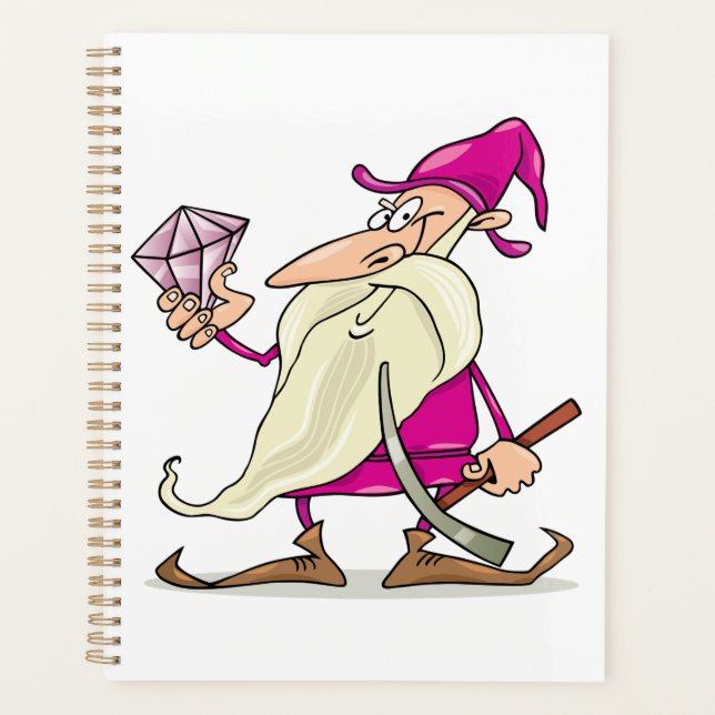 Wizard Gnome with Large Diamond Gemstone Planer (Vorderseite)