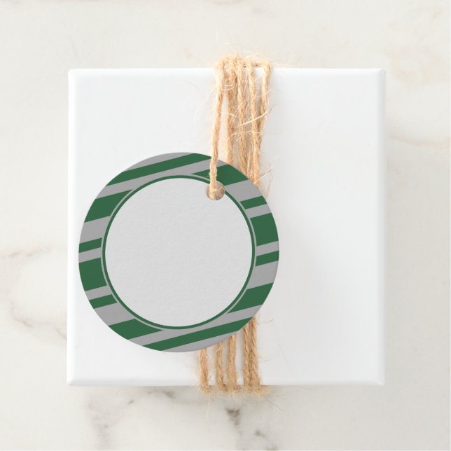 Wizard Green und Grau Blank Circle Geschenkanhänger (Beispiel)