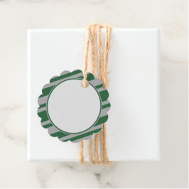 Wizard Green und Grau Blank Scalloped Geschenkanhänger