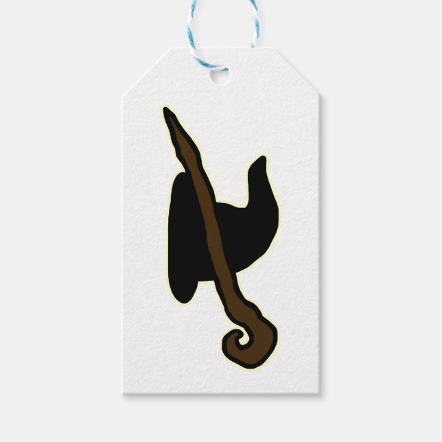 Wizard Hat & Mitarbeiter Geschenkanhänger (Vorderseite)