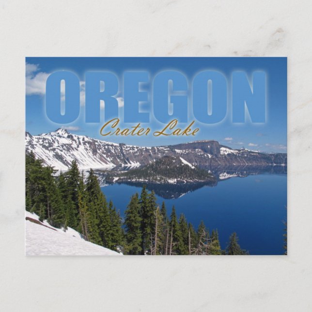 Wizard Island, Crater Lake National Park, Oregon Postkarte (Vorderseite)