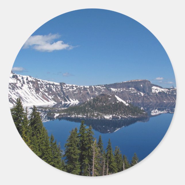 Wizard Island Runder Aufkleber (Vorderseite)