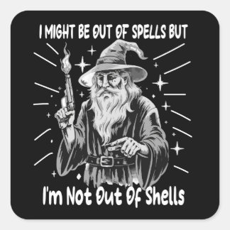 Wizard Magic Magician Funny Wizard Joke Quadratischer Aufkleber