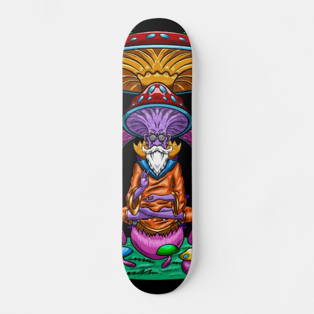 Wizard Mushroom Head Skateboard (Vorderseite)