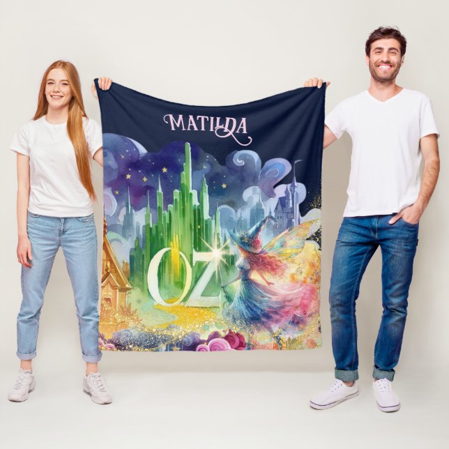 Wizard of Oz Birthday Good Hexe Custom Decor Fleecedecke (Beispiel)