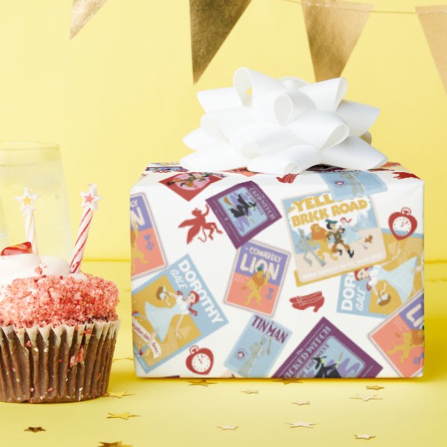 Wizard of Oz™ Character Print Toss Pattern Geschenkpapier (Geburtstagsparty)