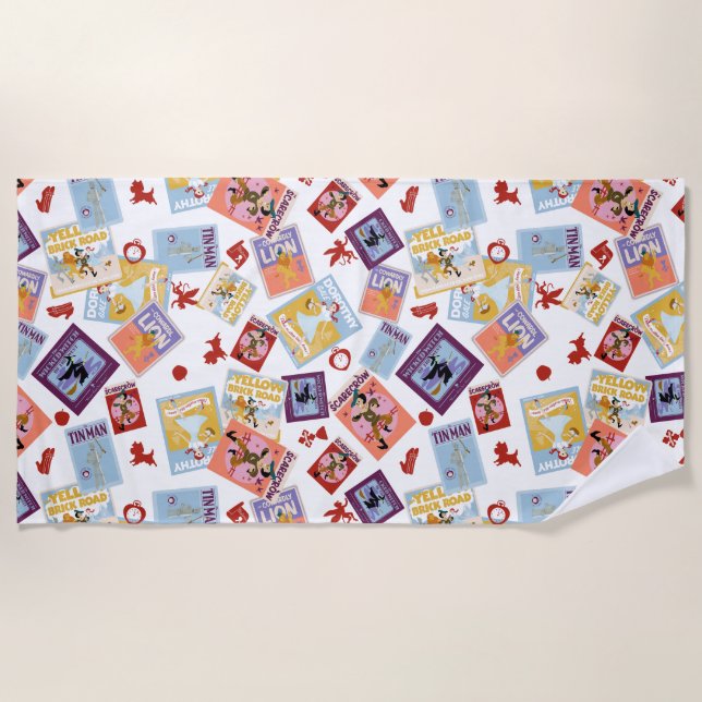 Wizard of Oz™ Character Print Toss Pattern Strandtuch (Vorderseite)