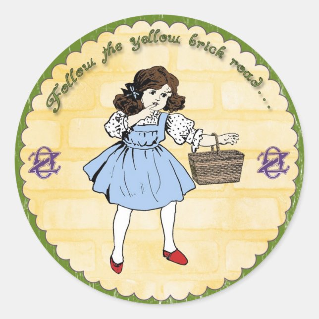 Wizard of Oz Party Dorothy Sticker (Vorderseite)