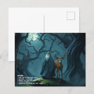 Wizard Postcard Feiertagspostkarte