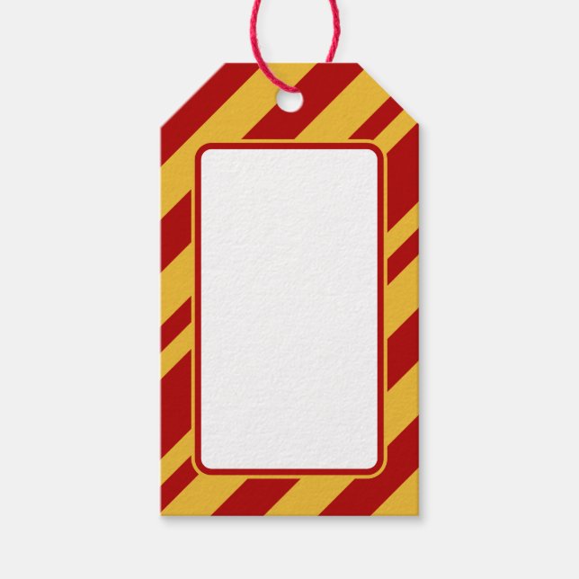 Wizard Red and Gold Blank Gift Tag Geschenkanhänger (Vorderseite)