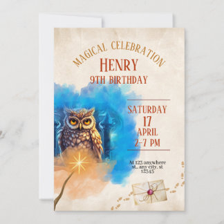 Wizard School Themed Birthday Party Invitation Save The Date