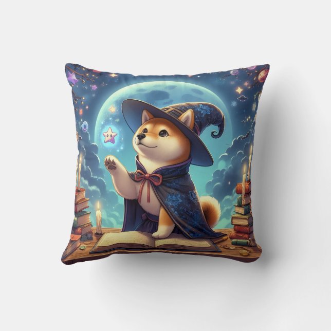 Wizard Shiba Inu Pillow Kissen (Rückseite)
