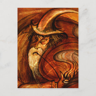 Wizard Wünsche Postkarte