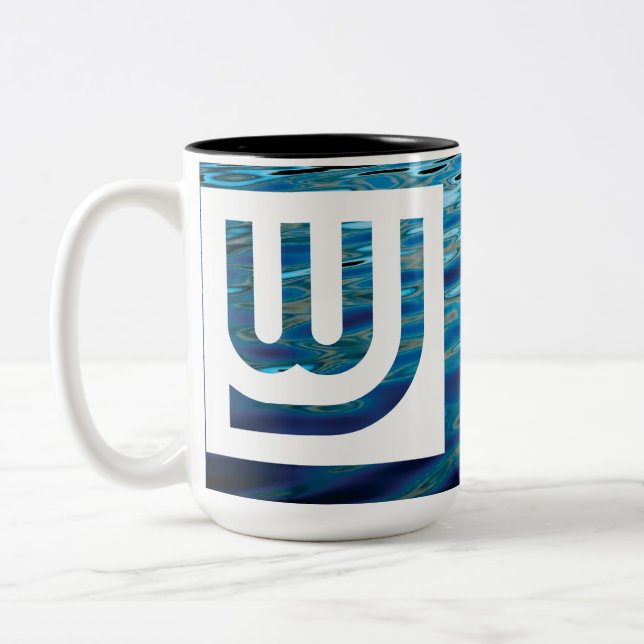 WJ Reise Wtr Blau-Tasse Zweifarbige Tasse (Links)