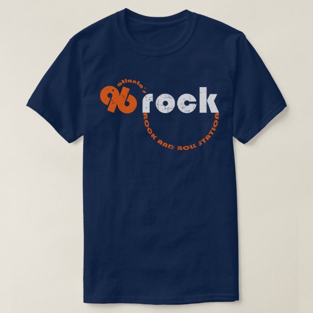 WKLS 96 Rock Atlanta Texte courbe TShirt (Design devant)
