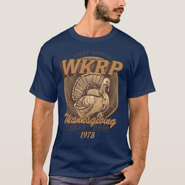 WKRPurkey Drop 1978 Geschenk Retro T-Shirt (Vorderseite)