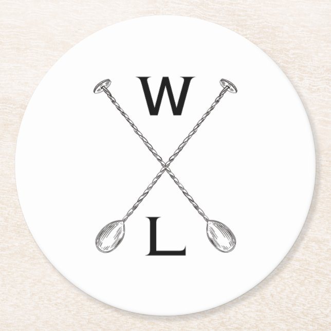 WL Drink Club Runder Pappuntersetzer (Vorderseite)