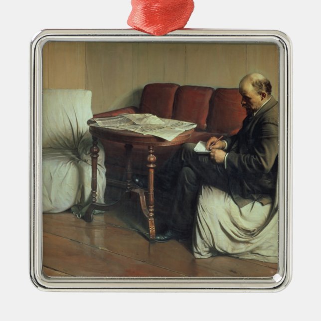 Wladimir Lenin bei Smolny, 1930 Ornament Aus Metall (Vorne)