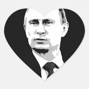 Wladimir Putin Herz-Aufkleber