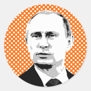 Wladimir Putin - - Internationaler Führer -.png Runder Aufkleber