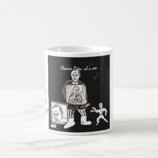 Wladimir Putin Öl ist über Kaffee-Tasse Kaffeetasse