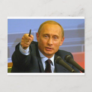 Wladimir Putin will, diesem Mann einen Keks zu geb Postkarte