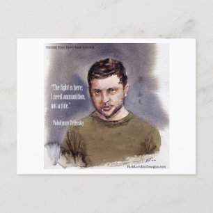 Wladimir Selensky & Munition Zitat Postkarte