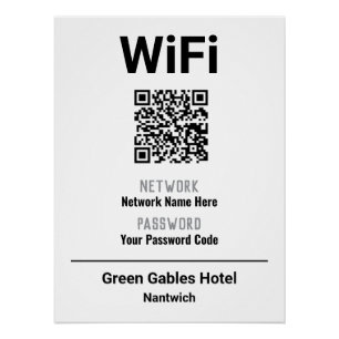 WLAN-Anleitung mit QR-Code Poster
