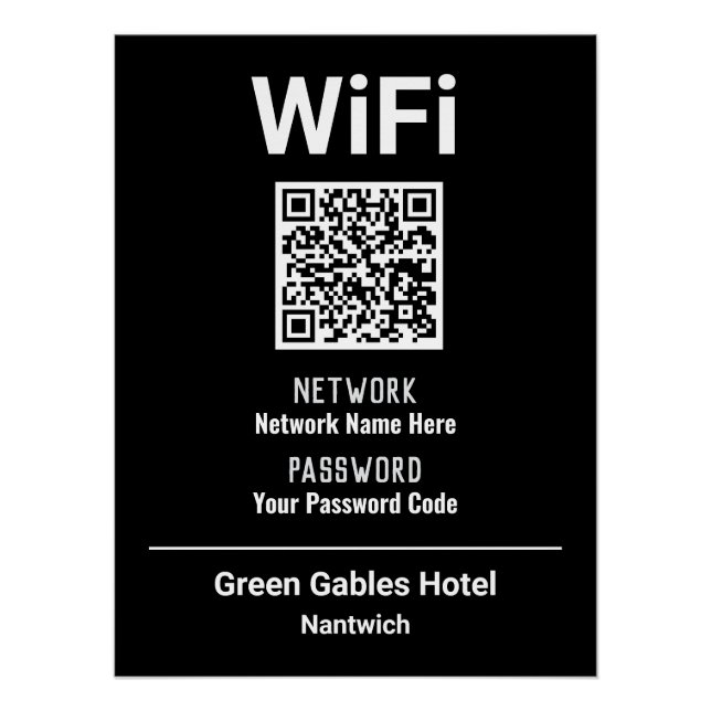 WLAN-Anleitung mit QR-Code Poster (Vorderseite)