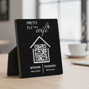 WLAN-Details Pretty Fly für eine WLAN-QR-Code-Plak Fotoplatte