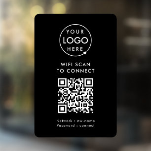 WLAN-Fensteraufkleber Netzwerk-QR-Vinyl-Aufklebe Fensteraufkleber