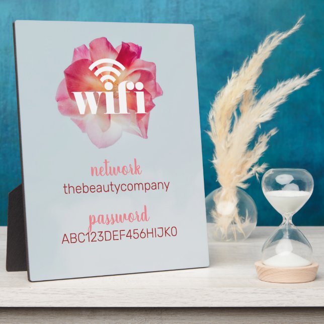 WLAN Informationen *Moderne Gastfreundschaft* Schö Fotoplatte (Seite)