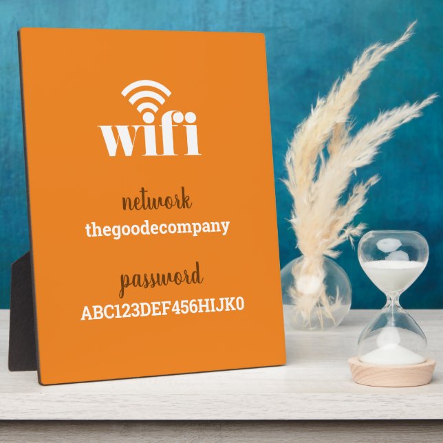 WLAN-Informationen *Modernes Hospitality* Farbe Fotoplatte (Seite)