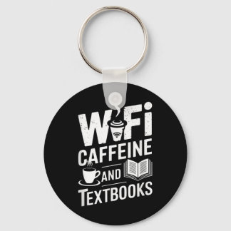 WLAN Kaffee und Lehrbücher Schlüsselanhänger