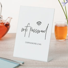 WLAN-Kennwort Kostenloses Stehendes Podestzeichen Sockelschild