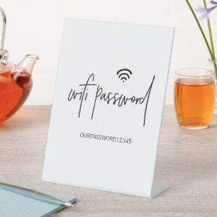 WLAN-Kennwort Kostenloses Stehendes Podestzeichen Sockelschild