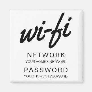 WLAN-Kennwort-Kühlschrank Magnet