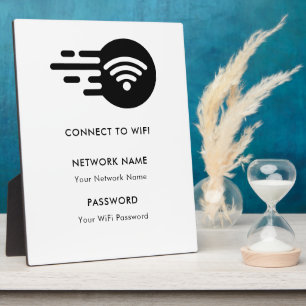 WLAN-Netzwerk mit eigener Marke Connect Modern Whi Fotoplatte
