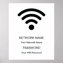 WLAN-Netzwerk mit eigener Marke und Kennwort weiß