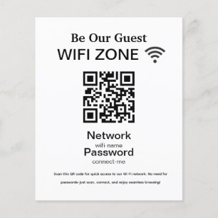 WLAN-Netzwerk   QR-Code Internet-Scan zum Verbinde Flyer