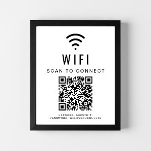WLAN-Netzwerk-Scan zum Verbinden QR-Code Poster